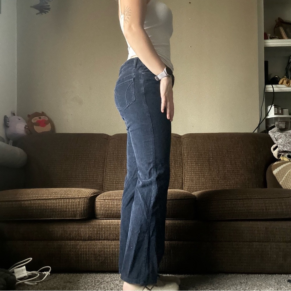 Y2K Tilt Navy Corduroy Wide Leg Pants Size 9 Skater Streetwear 2000s - Picture 8 of 8